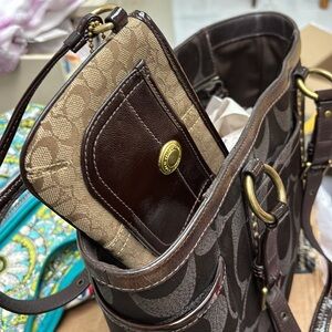 Coach Brown Signature Tote 2 for 1 price
